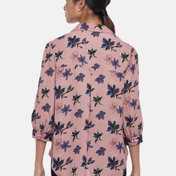 Annabelle by Pantaloons Pink Floral Print Shirt Style Top image 4