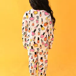 Anthrilo Girls Conversational Printed Pure Cotton Night Suit image 4