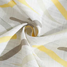 Cortina White & Yellow 2 Pieces Quirky Printed Door Curtains image 2