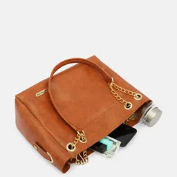 Bagsy Malone Set Of 5 Textured Structured Vegan Leather Shoulder Bag image 3