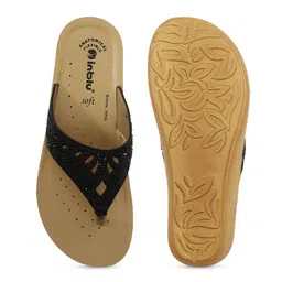 Inblu Embellished Lightweight & Anti-Skid Open Toe Wedges image 4