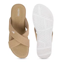 Metro Women Printed Open Toe Flats image 3