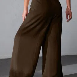 Next One Women Smart Wide Leg Baggy Fit High-Rise Parallel Trouser image 4