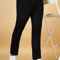 BYFORD by Pantaloons Men Low-Rise Slim Fit Flat-Front Regular Trousers image 4