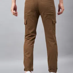 STUDIO NEXX Men Relaxed Straight Leg Cargos Trousers image 5