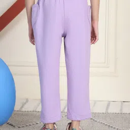 MINI & MING Girls Relaxed Low-Rise Easy Wash Pleated Trousers image 4