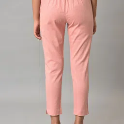 W Women Cotton Slim Fit Pleated Trousers image 4