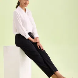 Go Colors Women Smart Slim Fit Trousers image 4