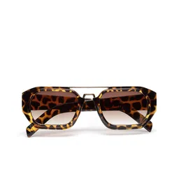 YourSpex Unisex Brown Lens & Brown Rectangle Sunglasses with UV Protected Lens A-J-11111 image 3