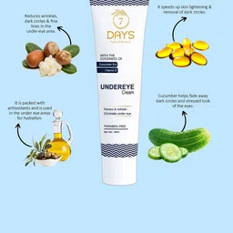 7daysnatural 7 DAYS Set of 2 Under Eye Cream with Vitamin E & Cucumber Extract - 30 ml each image 3