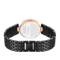 DressBerry Women Black Textured Dial & Stainless Steel Straps Analogue Watch DB-023-BK image 4