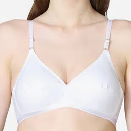 VStar White Soft seamed single layered medium coverage Cotton Bra image 4