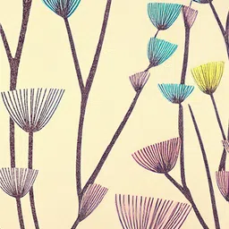 Aura Cream & Pink Printed 3 Seater Sofa Cover With Arms image 3