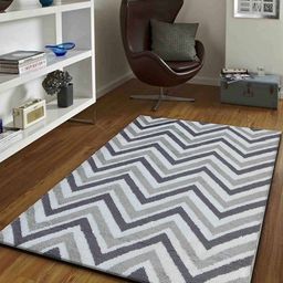 PRESTO Grey &  White Geometric Contemporary No Shredding Carpet-picture-35