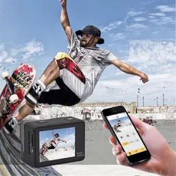 Drumstone 【Don't Miss 10 Years Warranty H32 Remote Ultra HD 4K WiFi Action Waterproof Sport Camera with 2 Inch LCD Screen image 2