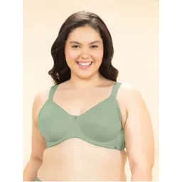 Amante Women Green Non Padded Wired Delight Minimizer Bra-image-62
