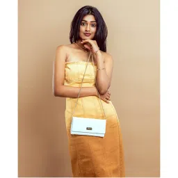Strokes by Namrata Mehta Snow White Clutch Wallet Cum Sling-image-0