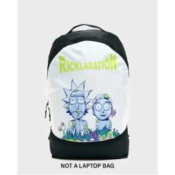 Bewakoof Unisex Black Ricklaxation Printed Small Backpack-image-13