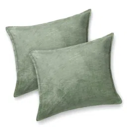 JAIPUR FABRIC Serene Sage Green Finish Double Bedsheet With Pillow Covers (Queen)-image-23