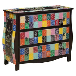 ujjwal wood Amara Solid Wood Chest of 3 Drawers in Painted Finish image 1