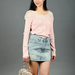 Odette Gold Polyester Embellished Clutch with Detachable Strap-picture-22