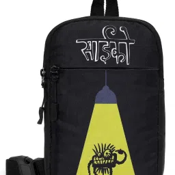 Bewakoof Unisex Unisex Black Psycho Printed Sling Bag-picture-25