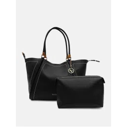 Kazo Black Elandra Tote Bag with Pouch (L) (Set of 2)-image-24