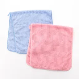 Kuber Industries 2 Piece Hand Towel 280 GSM Blue Pink image 2