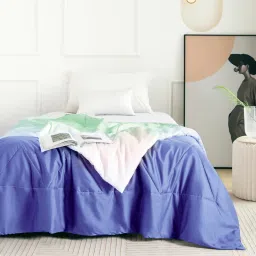 Story@Home 240 Gsm Gradient Single Comforter For Mild Winter Blue image 2