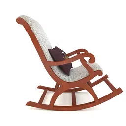 wooden twist Teree Lounge Chair in Grey Colour image 3