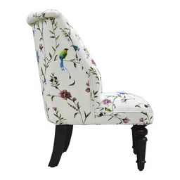 globally indian The Cuddly Throne Lounge Chair In White Fabric image 2