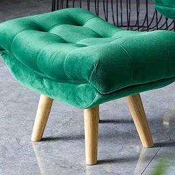 wooden twist Randelle Lounge Chair in Green Colour image 4