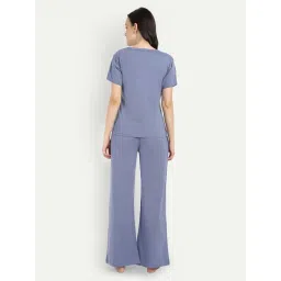 Bedtime Story Blue Half Sleeves T-Shirt with Pyjama image 4