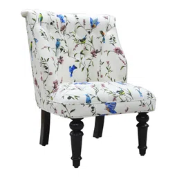 globally indian The Cuddly Throne Lounge Chair In White Fabric image 4