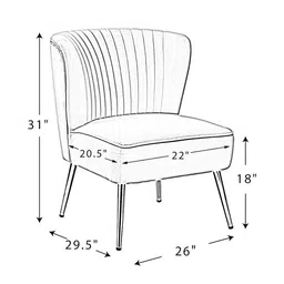 home lifestylez Crimson Fabric Accent Chair - Set of 2 image 4