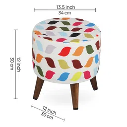 globally indian Willow Solid Wood Ottoman - Set of 2 image 5