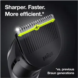 BRAUN MGK5380 9-in-1 Rechargeable Cordless Grooming Kit for Face, Hair, Ear, Nose & Body for Men (100mins Runtime, Quick Charging, Black) image 4