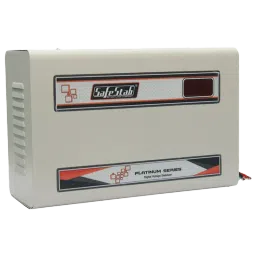 SafeStab 11 Amps Voltage Stabilizer For 1.5T Air Conditioner (150 - 270 V, Digital Display, VST 400D, White) image 4