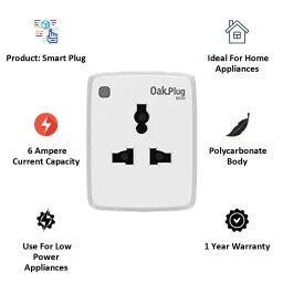 Oakter 6 Amp Smart Plug (Oak Plug Mini, White) image 4