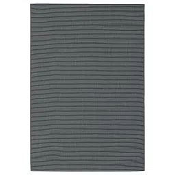 ikea luftfartyg Rug flatwoven, in/outdoor, black/stripe, 200x300 cm image 1
