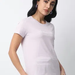 R&B Women Printed Extended Sleeves Monochrome Raw Edge T-shirt image 5