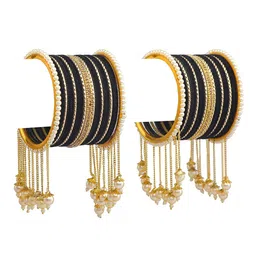 Amika Set Of 42 Gold-Plated Beaded Bangles image 4