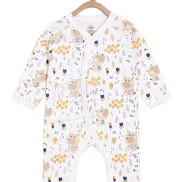 The Mom Store Infants Pack Of 3Printed Cotton Rompers image 2