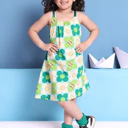 Baawri Girls Floral Printed A-Line Dress-image-25