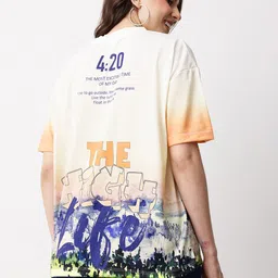 Mast & Harbour Women Printed Oversized T-shirt-picture-31