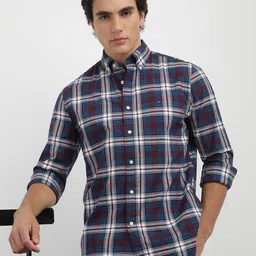 Tommy Hilfiger Men Tartan Checked Spread Collar Casual Shirt-image-2