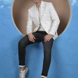 Crimsoune Club Printed Slim-Fit Single Breasted Blazer image 5