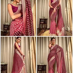 AdoreeStitch Woven Design Zari Art Silk Banarasi Saree-picture-22