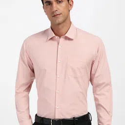 Peter England Vertical Striped Spread Collar Cotton Opaque Formal Shirt-image-58