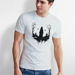 Seekbuylove Men Graphic Printed Round Neck Cotton T-shirt image 3